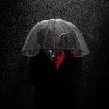 Tyler Shields, Under the Rain, 2018, Chromogenic print, mounted