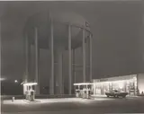 George Tice, Petit's Mobil Station and Watertower, Cherry Hill, New Jersey