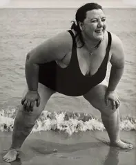 Coney Island Bather, New York City by Lisette Model, 1939-1941, Gelatin silver print, mounted, printed circa 1941, offered Nov 2022