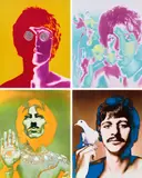 Richard Avedon, The Beatles Portfolio: John Lennon, Ringo Starr, George Harrison and Paul McCartney, London, 1967, Four dye transfer prints, printed 1990
