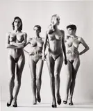 Sie Kommen, Naked, Paris by Helmut Newton, 1981, Gelatin silver print on ferrotyped paper, printed January 1982, sold Nov 2022