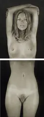 Kate Moss by Chuck Close, 2003, Archival pigment print, sold Nov 2022