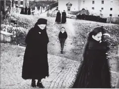Scanno by Mario Giacomelli, 1957, Gelatin silver print, printed later, sold Nov 2022