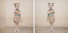 Loretta Lux, Hidden Rooms 1 and Hidden Rooms 2, 2001, Two dye destruction prints