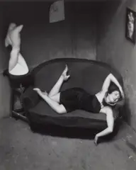 Satiric Dancer, Paris by André Kertész, 1926, Gelatin silver print, printed later, sold Nov 2022