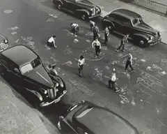 Arthur Leipzig, Chalk Games, New York, 1950, Gelatin silver print, printed later