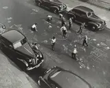 Arthur Leipzig, Chalk Games, New York, 1950, Gelatin silver print, printed later