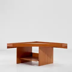 Unique side table by Carlo Scarpa, circa 1934, Birch, birch-veneered plywood, sold May 2022