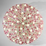 Barovier and Toso, Unique monumental ceiling light, from the Casinò di Campione, 1950s, Coloured glass with gold leaf inclusions and applications, painted steel