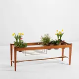 Ico Parisi, Rare table with eight planters and magazine rack