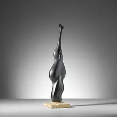 Georges Jouve, Rare sculpture, circa 1959, Glazed earthenware, stone