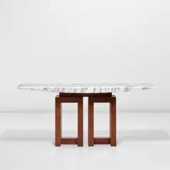 Pierluigi Spadolini, Console table, circa 1965, Marble, elm