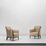 Jean-Michel Frank, Unique pair of armchairs, from the residence of Robert Chevalier, Épinal
