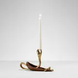 Louis Majorelle, Candle holder, circa 1903, Bronze, patinated bronze, brass