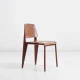 'Chaise no. 4' by Jean Prouvé, circa 1934, Birch plywood, painted steel, brass, offered May 2022