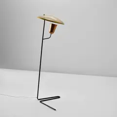 Mathieu Matégot, 'Perfo-Lux' floor lamp, circa 1953, Painted aluminium, painted steel, brass, painted brass