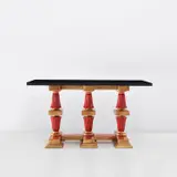 Ernst Spolén, Console table, circa 1929, Lacquered wood, gilded wood, marble