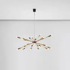 Gino Sarfatti, Early ceiling light, model no. 2003, circa 1939, Brass, painted metal