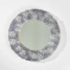 Mirror by Flavio Poli, circa 1950, Mirrored glass, coloured glass, glass, foil-covered plywood, sold May 2022