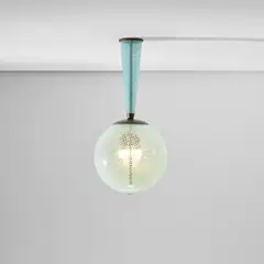 Ceiling light, model no. 5417 by Carlo Scarpa, circa 1931, Reticello glass, brass, sold May 2022