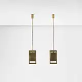 Pair of ceiling lights by Gio Ponti, circa 1957, Brass, painted brass, offered May 2022
