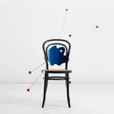 Alessandro Mendini, Rare 'Redesigned Thonet no. 14' chair, designed 1978, executed 1983, Painted beech, painted plywood, cane, stainless steel