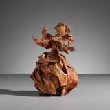 Angel figure by Gio Ponti, circa 1945, Painted papier-mâché , wood base, sold Nov 2022