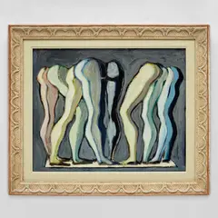 'Gambe' by Gio Ponti, circa 1955, Oil on canvas laid on board, sold Nov 2022