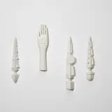 Four prototype sculptures by Gio Ponti, circa 1950, Painted wood, sold Nov 2022