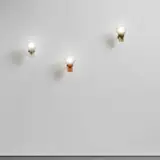 Tobia Scarpa, Set of three wall lights, circa 1968, Battuto coloured glass, brass