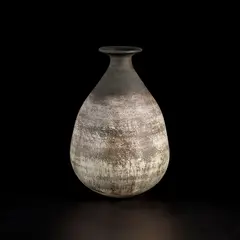 Early vase form by Hans Coper, circa 1956, Stoneware, scrubbed surface with porcelain slips, engobes and manganese, sold Nov 2022