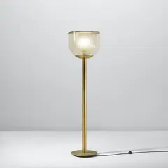 Carlo Nason, Rare floor lamp, circa 1983, Coloured bullicante glass, brass