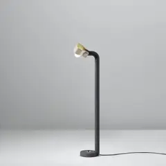 Gino Sarfatti, Rare floor lamp, model no. 1079, circa 1971, Painted aluminium, painted steel, painted iron, chrome-plated steel, rubber
