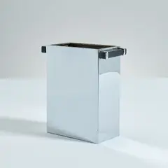 Vase by Maison Desny, circa 1932, Chrome-plated brass, ebonised wood, offered Nov 2022