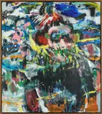 Misheck Masamvu, Twitching Bulb, 2022, oil on canvas, in artist's frame