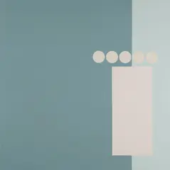 Tess Jaray, Solomon and the Queen of Sheba III, 2019, acrylic on panel