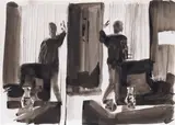 Caroline Walker, Mirror Image 1, 2010, ink on paper