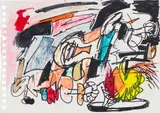 Eddie Martinez, Untitled, 2015, marker and crayon on paper