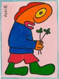Thierry Noir, Fred cherche un bar sympathique, acrylic on board