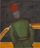Negyem Adonoo, Driver of Another Man's Car, 2021, acrylic on canvas