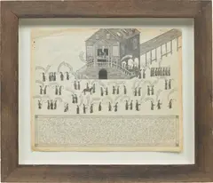 Wes Lang, The House of the Lord, 2006, graphite on paper, in artist's frame