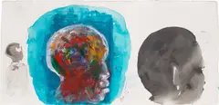 Untitled by Nelson Makamo, 2008, watercolour, acrylic and fine liner pen on paper, sold May 2022