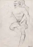 Untitled by Tom of Finland, 1987, graphite on paper, sold May 2022