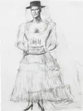 Harmony Korine, Clint, 1997, charcoal on paper