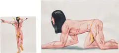 Jim Shaw, Dream Object (A dream in a thrift store), 1996, watercolour and graphite on paper, diptych