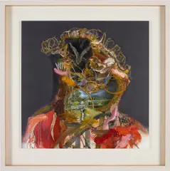 David Kim Whittaker, Vow To Increase, 2019, oil on board, in artist's frame