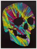 Beautiful Spin Skull for Naomi by Damien Hirst, 2011, acrylic on paper, in artist's frame, sold May 2022