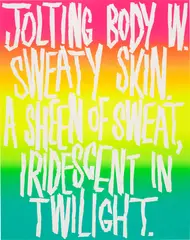 Eddie Peake, Sweat, 2016, screenprint on Somerset paper