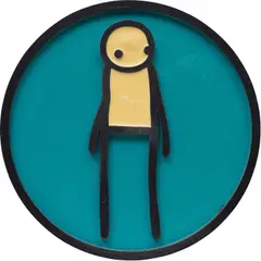 Plaque (Heritage Blue) by Stik, 2011, hand-cast colour tinted polyurethane resin plaque, sold May 2022