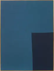 Ethan Cook, Untitled, 2017, handwoven canvas and thread, in artist's frame